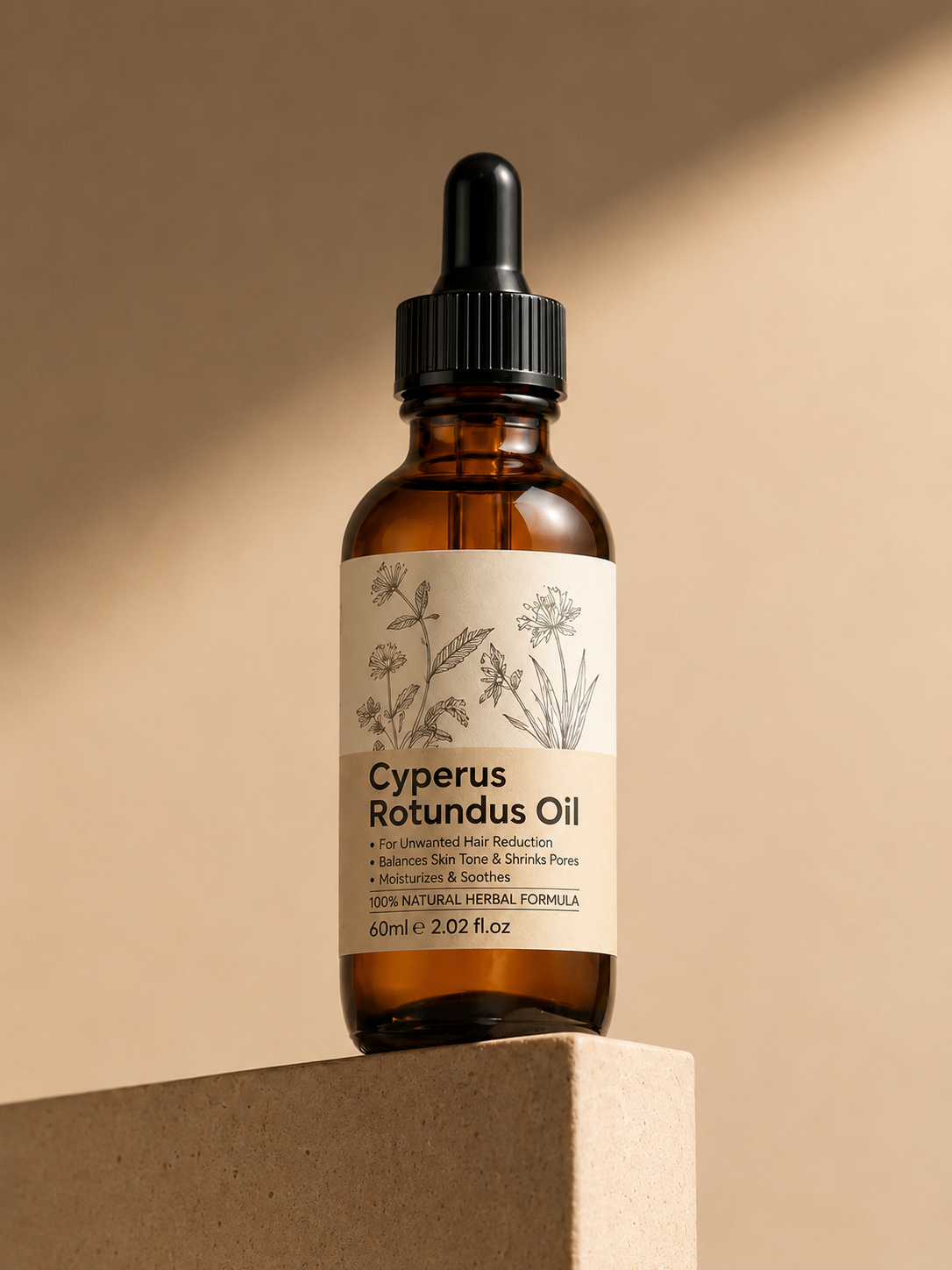 Cyperus Rotundus Body Oil with Almond Oil & Aloe Vera