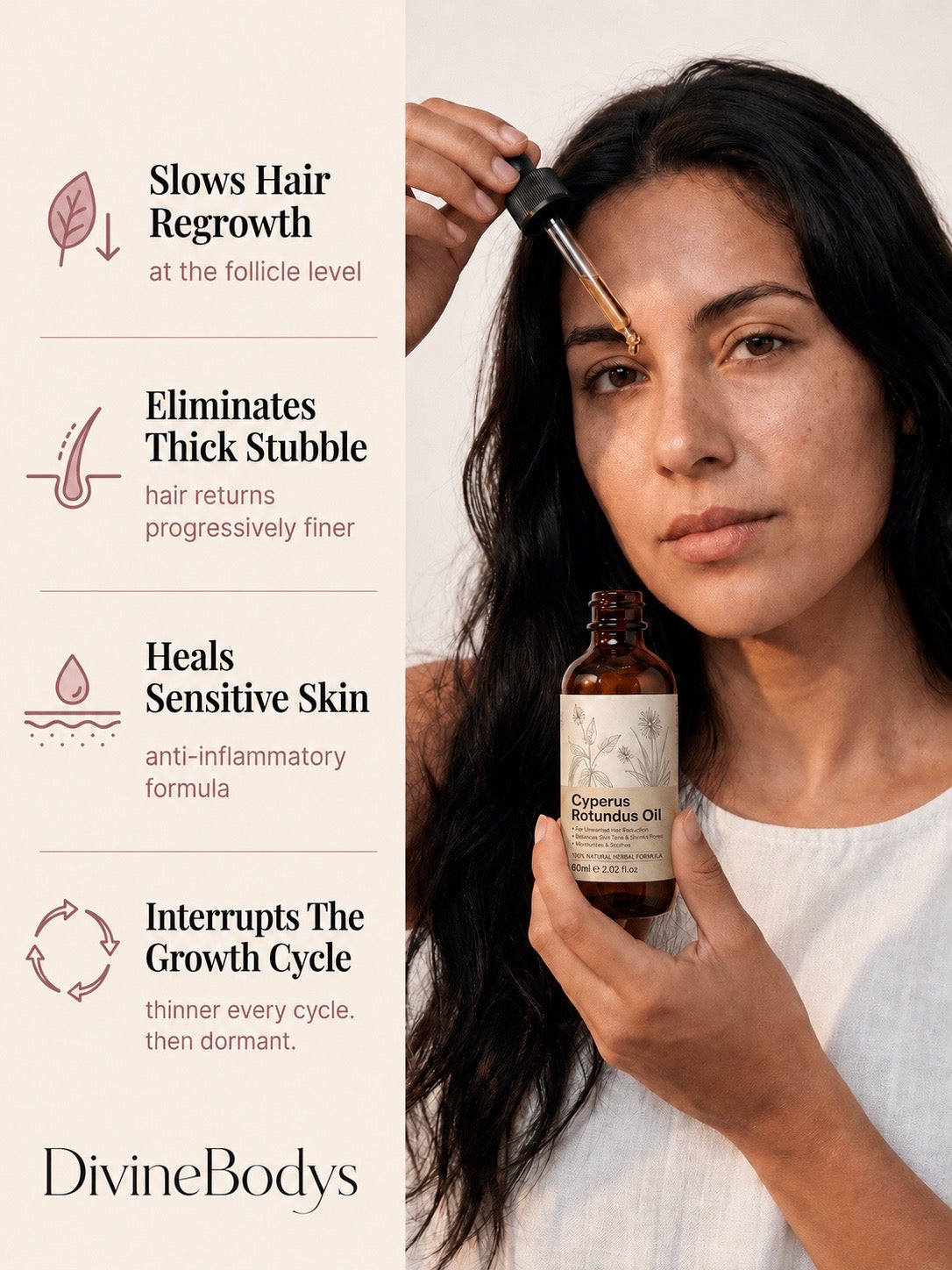 Cyperus Rotundus Body Oil with Almond Oil & Aloe Vera