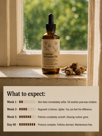 Cyperus Rotundus Body Oil with Almond Oil & Aloe Vera