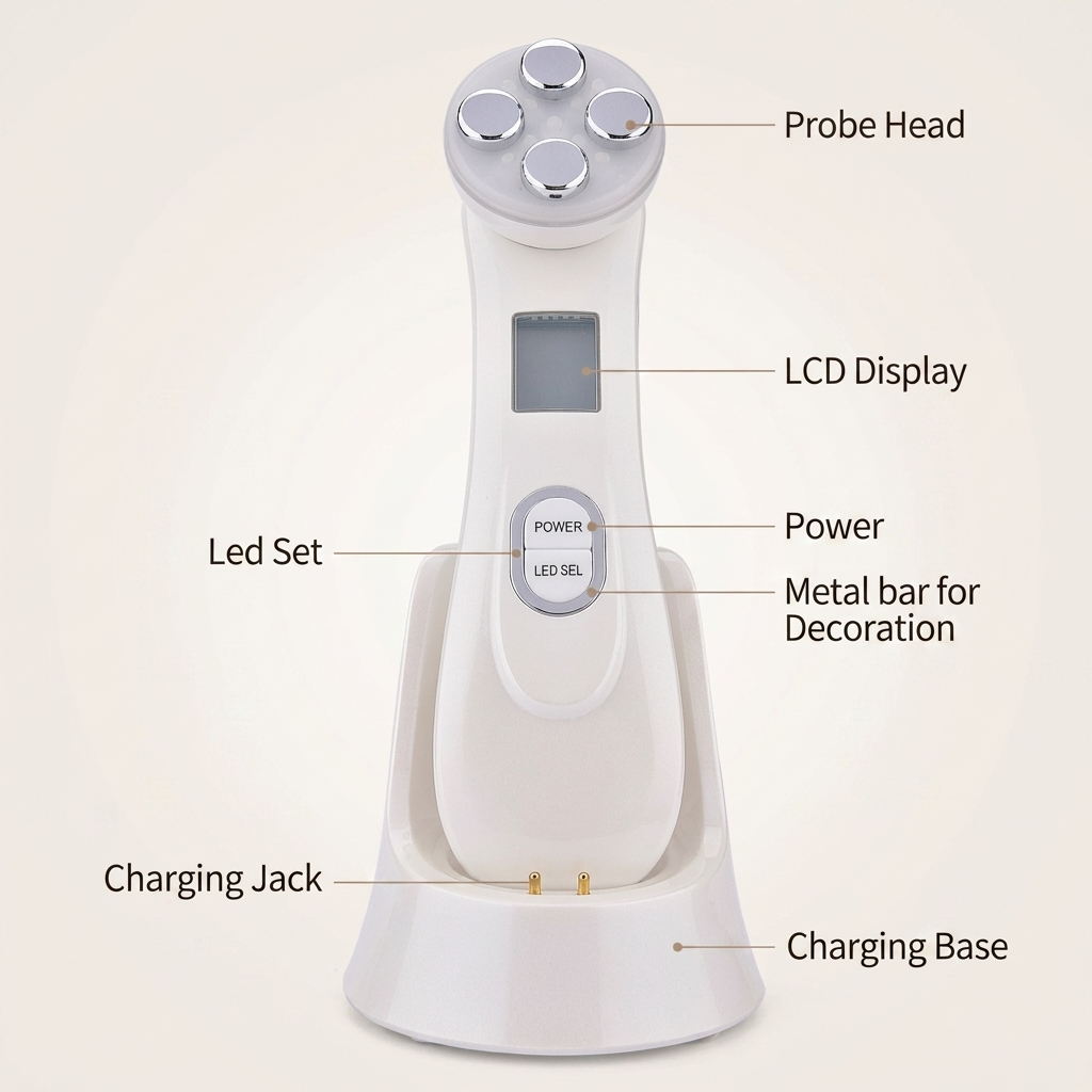 Home RF Beauty Device with LED and Microcurrent