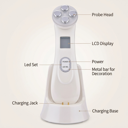 Home RF Beauty Device with LED and Microcurrent