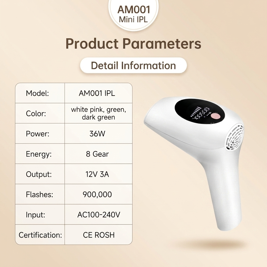 900,000 Flashes Laser IPL Hair Removal Device